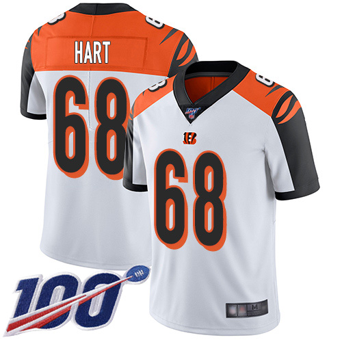 Cincinnati Bengals Limited White Men Bobby Hart Road Jersey NFL Footballl #68 100th Season Vapor Untouchable->women nfl jersey->Women Jersey